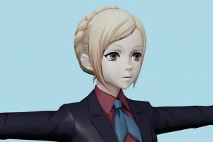 Akira Mado Tokyo-Ghoul, female, woman, business, people, human, xna, characters, rigged